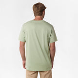 Camiseta Cuello en V Verde Claro Logo Verde para Hombre