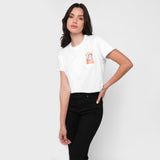 Camiseta Blanca Logo Postal JB Mujer