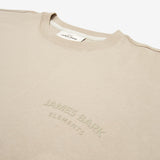 Camiseta Corta Taupé Corte Holgado Mujer