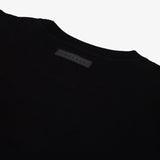 Camiseta Corta Negra Corte Holgado Mujer