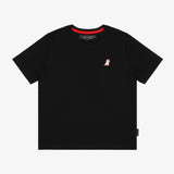Camiseta Negra Gráfico JB y Logo Niño