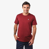 Camiseta Vinotinto Manga Corta Cuello Redondo Logo Blanco