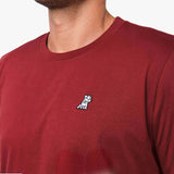 Camiseta Vinotinto Manga Corta Cuello Redondo Logo Blanco