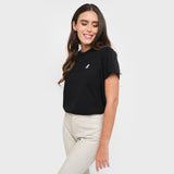Camiseta Negra Gráfico JB Mujer