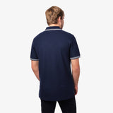 Polo Azul Botones a Contraste
