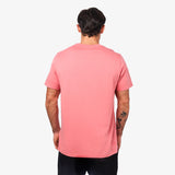 Camiseta Rosada Manga Corta Cuello Redondo Logo Blanco
