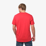 Camiseta Roja Manga Corta Cuello Redondo Logo Blanco