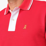 Polo Roja Botones a Contraste
