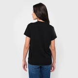 Camiseta Negra Gráfico JB Frontal Mujer
