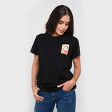 Camiseta Negra Logo Postal JB Mujer