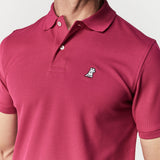 Polo Magenta Logo Blanco