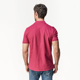 Polo Magenta Logo Blanco