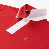 Polo Roja Botones a Contraste