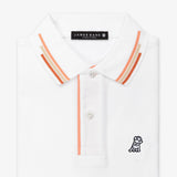 Men's Bean Contrast Stripe Polo Shirt - JAMES BARK