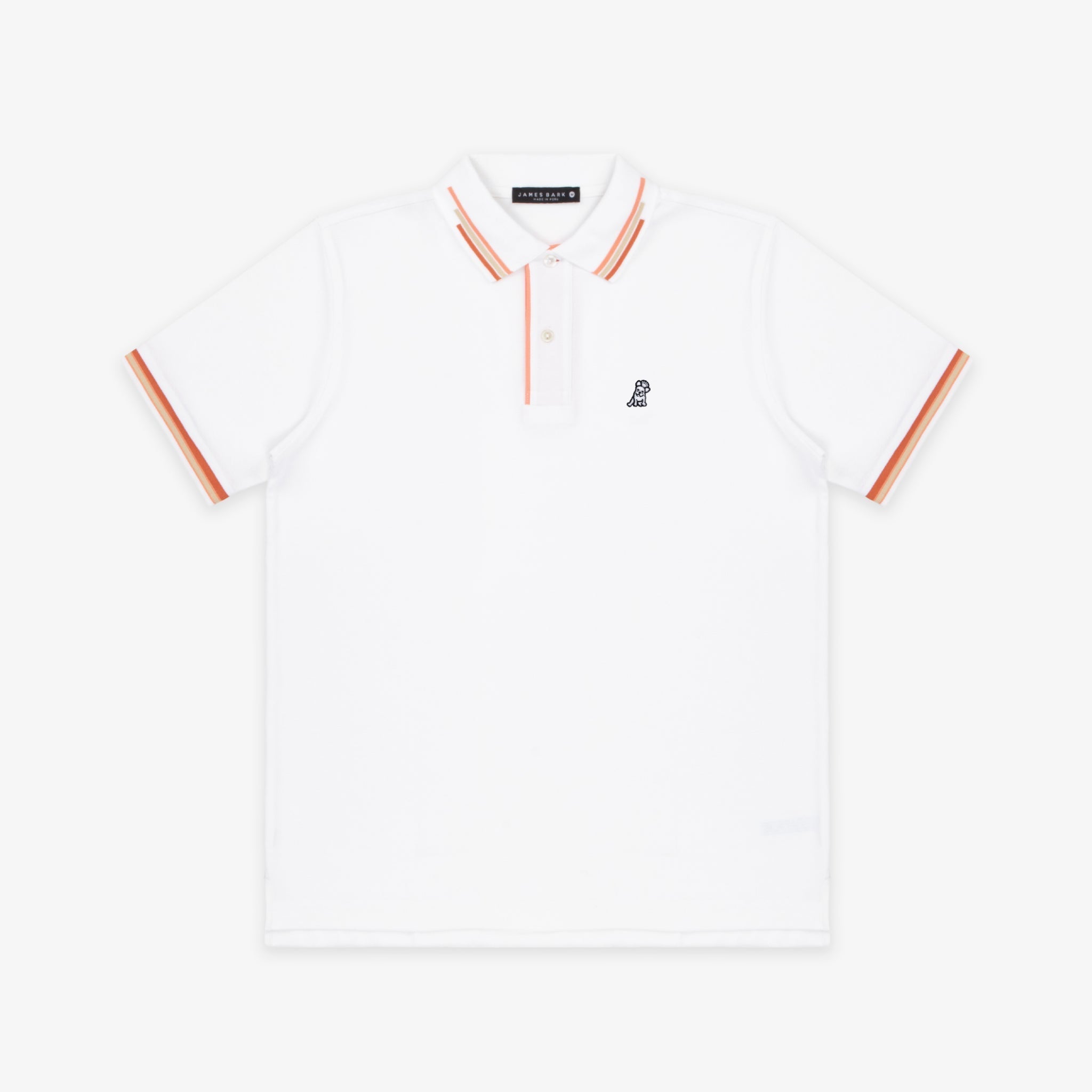 Men's Bean Contrast Stripe Polo Shirt - JAMES BARK