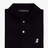 Men's Black Regular Fit Polo Shirt - White Bark - jamesbark-usa