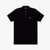Men's Black Regular Fit Polo Shirt - White Bark - jamesbark-usa