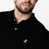 Men's Black Regular Fit Polo Shirt - White Bark - JAMES BARK