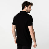 Men's Black Regular Fit Polo Shirt - White Bark - JAMES BARK