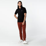 Men's Black Traveler Polo Shirt - White Bark - jamesbark-usa