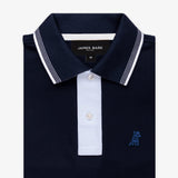 Men's Contrast Buttoning Polo Shirt - JAMES BARK