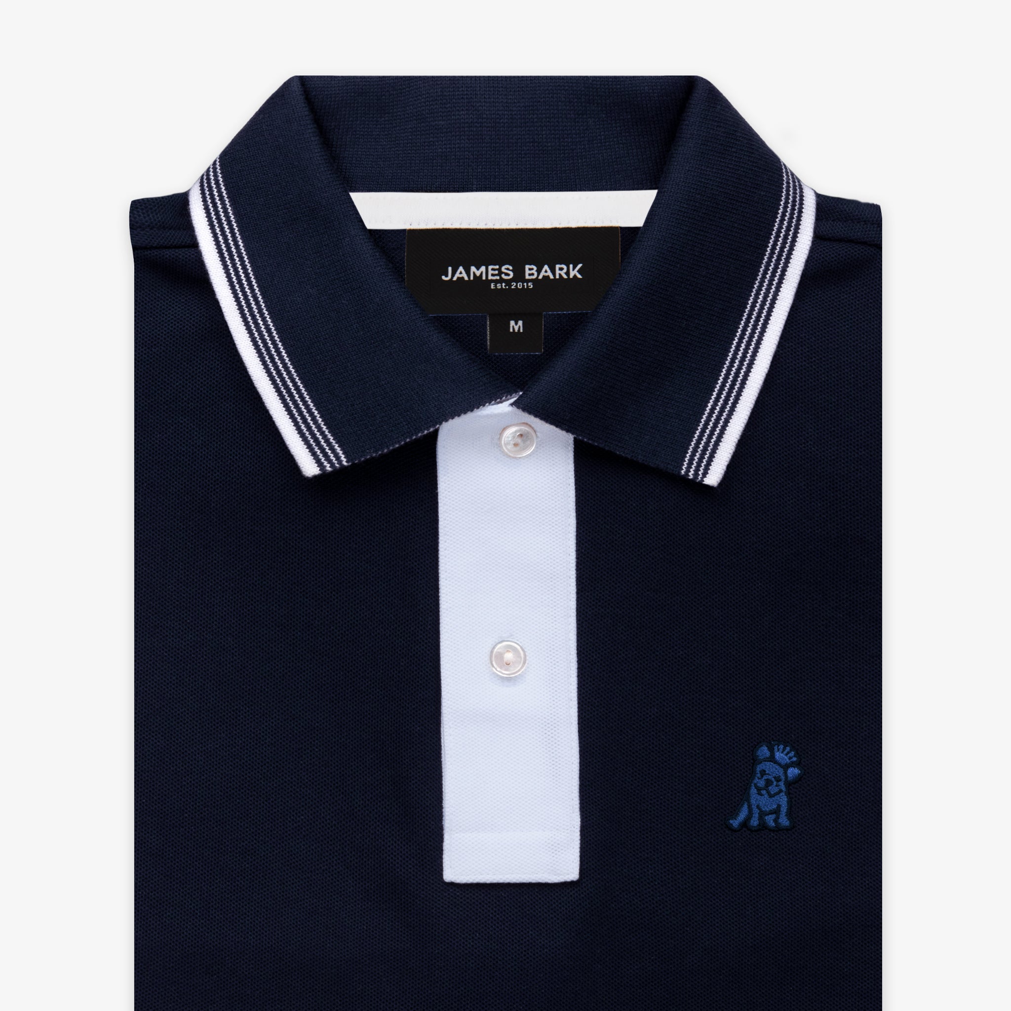 Men's Contrast Buttoning Polo Shirt - JAMES BARK