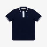 Men's Contrast Buttoning Polo Shirt - JAMES BARK