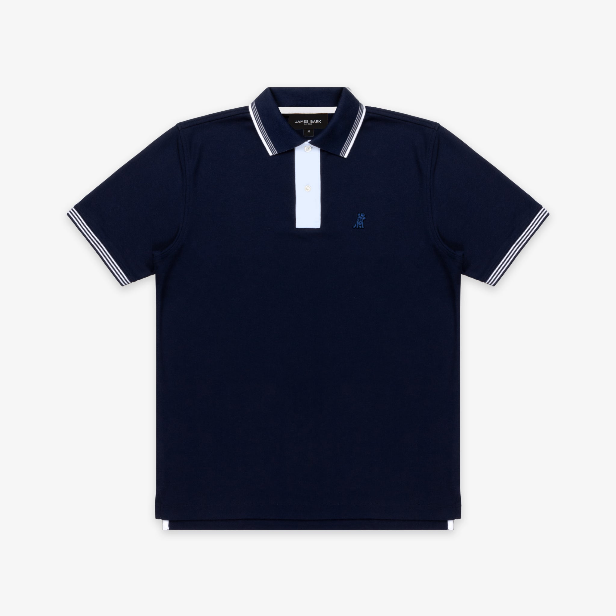 Men's Contrast Buttoning Polo Shirt - JAMES BARK