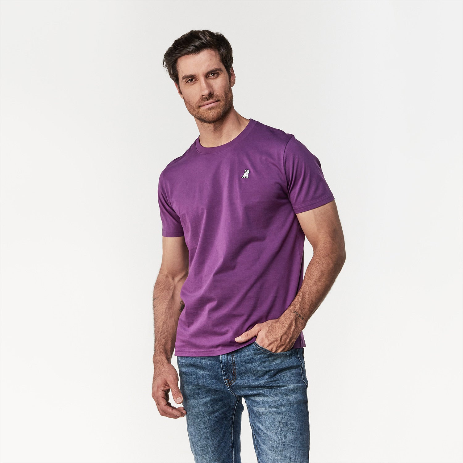 Men's Crew Neck Jersey T-Shirt - JAMES BARK