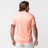 Men's Peach Pink Crew Neck Jersey T-Shirt - Peach Bark - JAMES BARK