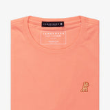 Men's Peach Pink Crew Neck Jersey T-Shirt - Peach Bark - JAMES BARK