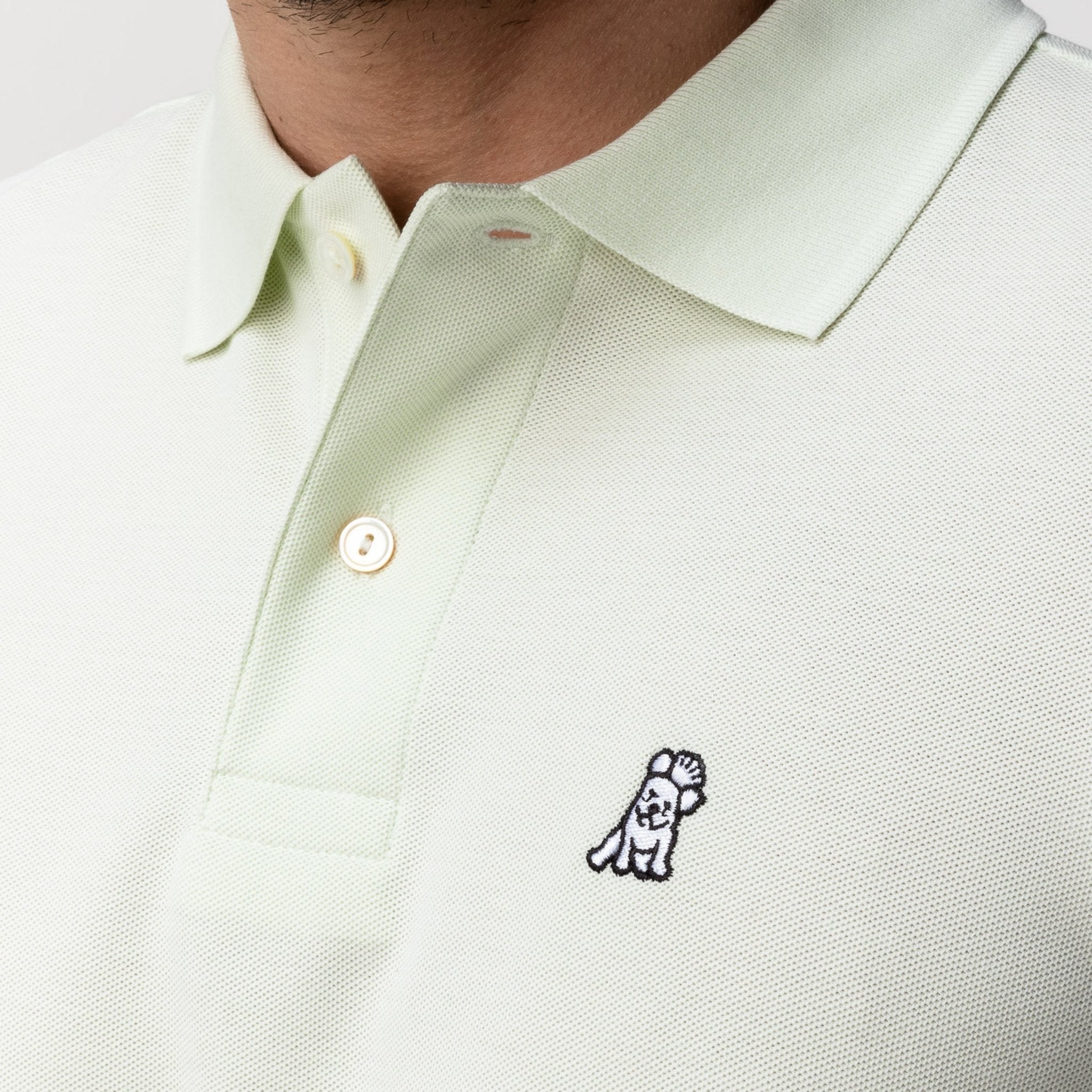 Men's Phantom Green Regular Fit Polo Shirt - White Bark - JAMES BARK