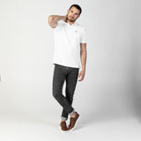 Men's White Regular Fit Polo Shirt - White Bark - jamesbark-usa
