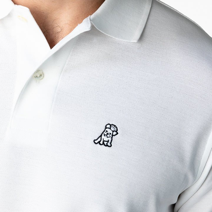Men's White Regular Fit Polo Shirt - White Bark - JAMES BARK