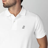 Men's White Regular Fit Polo Shirt - White Bark - jamesbark-usa