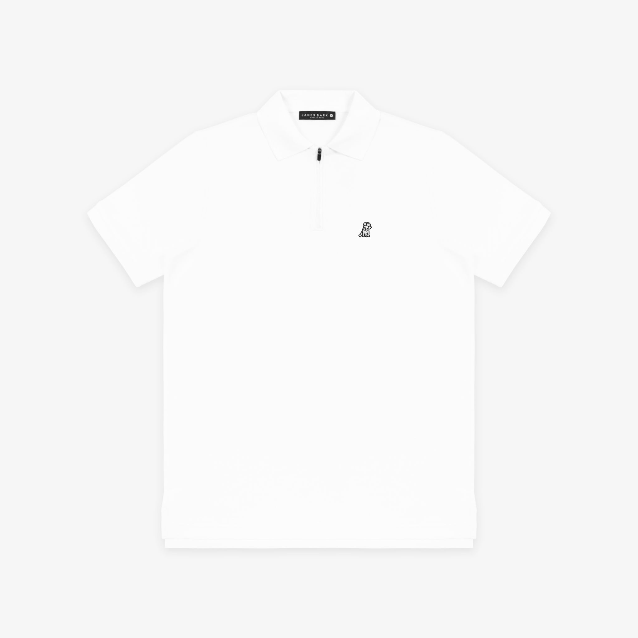 Men's White Travel Polo Shirt - White Bark - jamesbark-usa