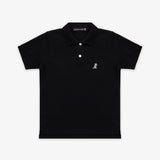 Polo Negra Logo Blanco Niño