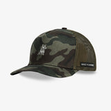 Gorra Retro Camuflaje Verde Logo Verde