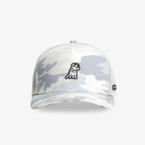 Gorra Retro Camuflaje Blanco Logo Blanco