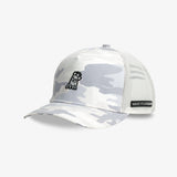 Gorra Retro Camuflaje Blanco Logo Blanco