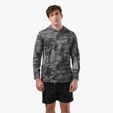 Camisa Playera Camuflaje Manga Larga con Capucha para Hombre