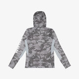 Camisa Playera Camuflaje Manga Larga con Capucha para Mujer