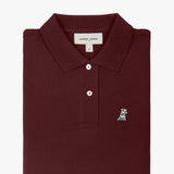 Polo Vinotinto Logo Blanco para Mujer