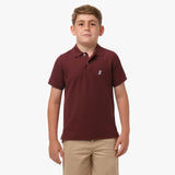 Polo Vinotinto Logo Blanco Niño