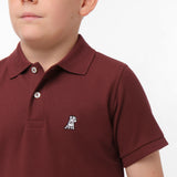 Polo Vinotinto Logo Blanco Niño