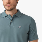 Polo Azul Acero Logo Blanco