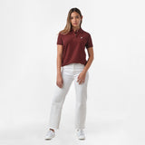 Polo Vinotinto Logo Blanco para Mujer