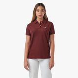 Polo Vinotinto Logo Blanco para Mujer