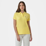 Polo Amarillo Claro Logo Blanco para Mujer