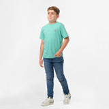 Camiseta Turquesa Logo Blanco Niño